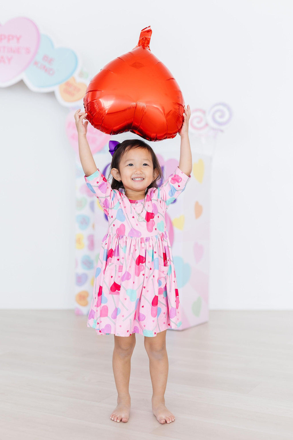 Sucker for You 3/4 Sleeve Pocket Twirl Dress by Mila & Rose ®