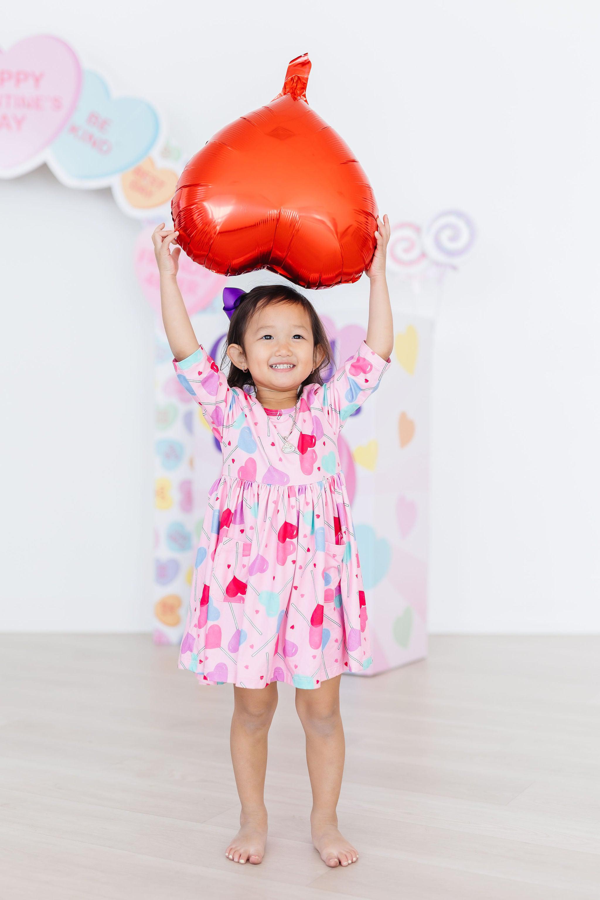 Sucker for You 3/4 Sleeve Pocket Twirl Dress by Mila & Rose ®