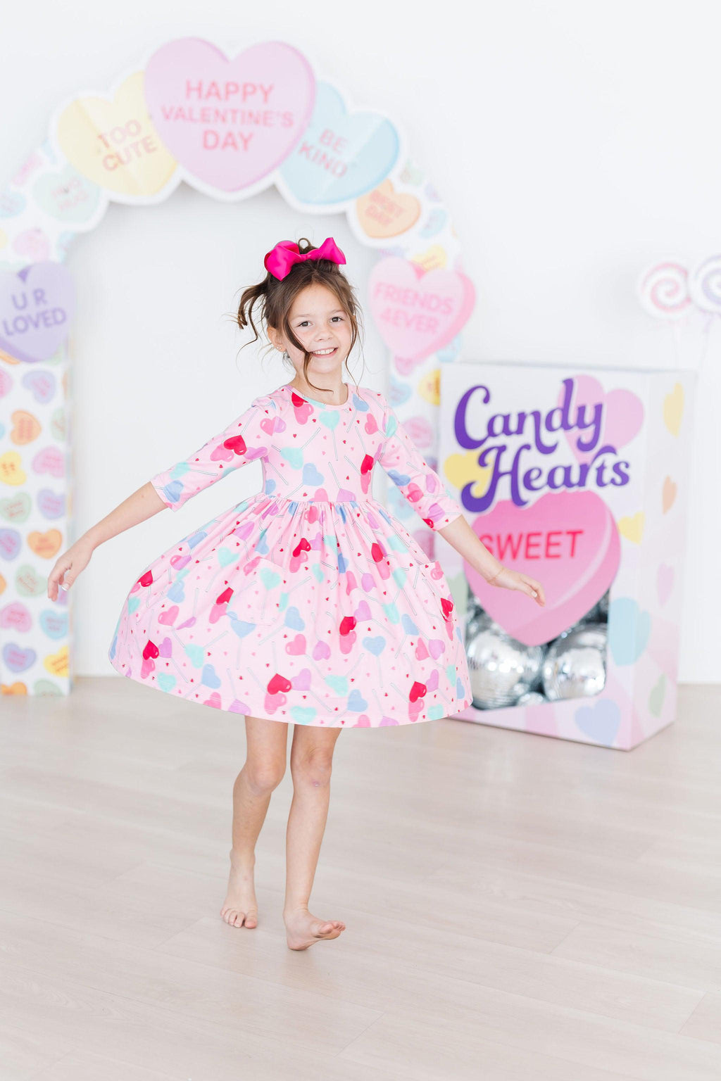 Sucker for You 3/4 Sleeve Pocket Twirl Dress by Mila & Rose ®