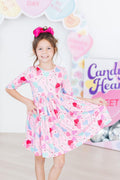 Sucker for You 3/4 Sleeve Pocket Twirl Dress by Mila & Rose ®