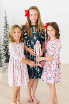 Sugarplum Fairy 3/4 Sleeve Pocket Twirl Dress by Mila & Rose ®