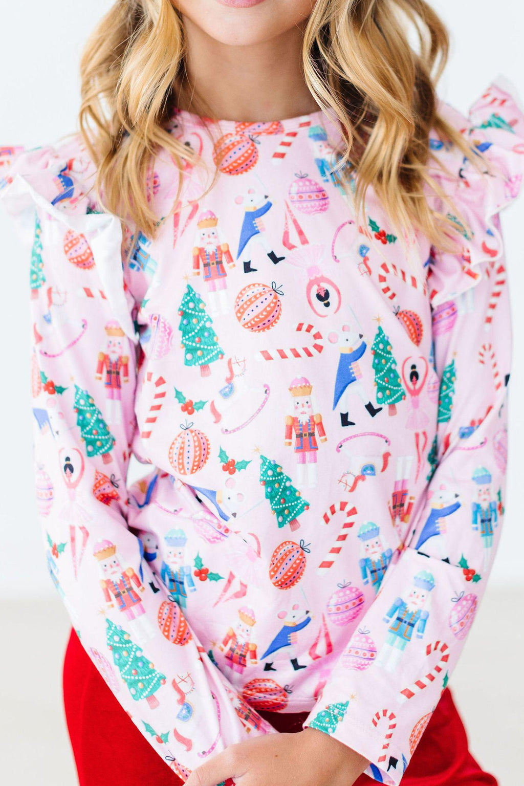 Sugarplum Fairy L/S Ruffle Tee by Mila & Rose ®
