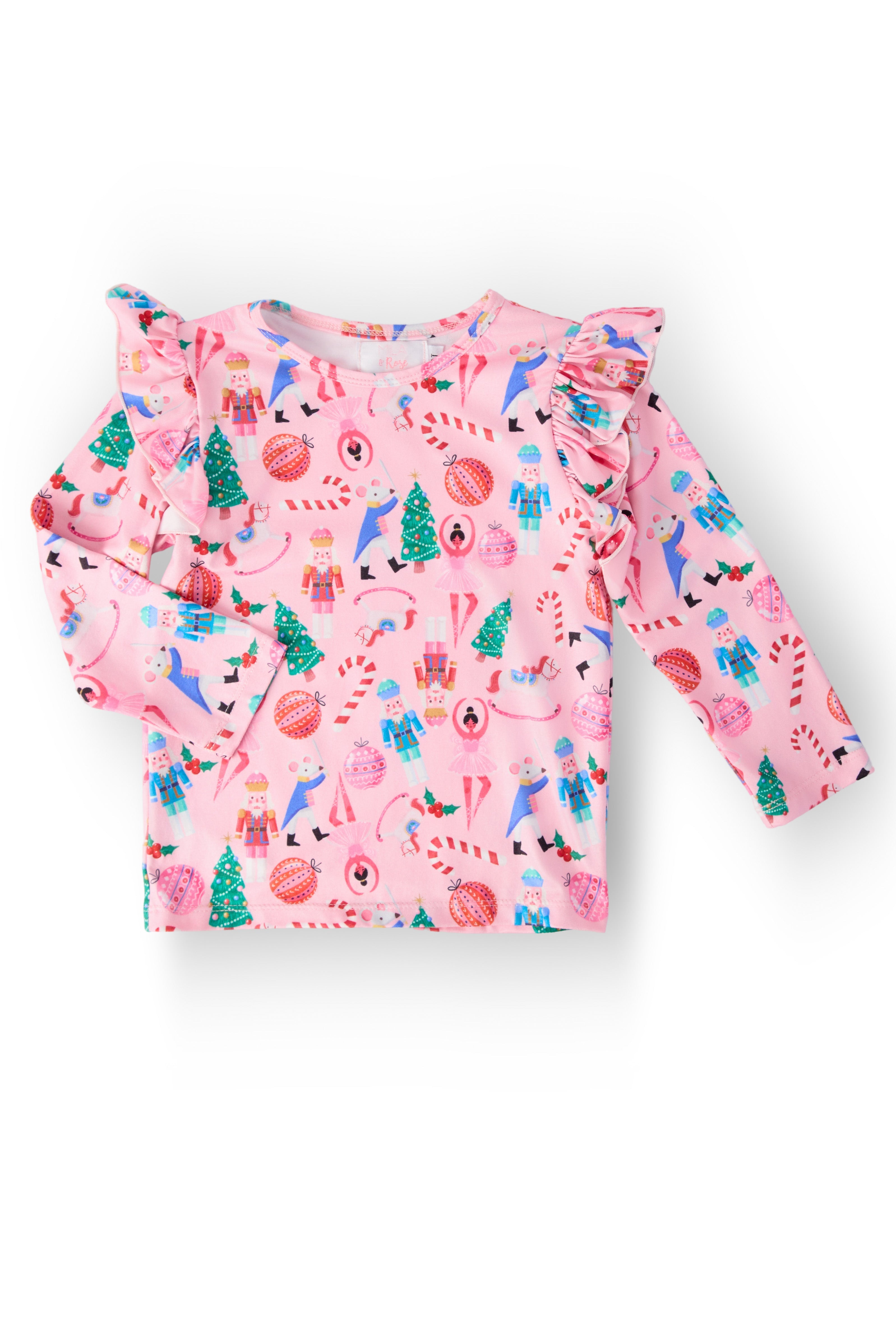 Sugarplum Fairy L/S Ruffle Tee by Mila & Rose ®