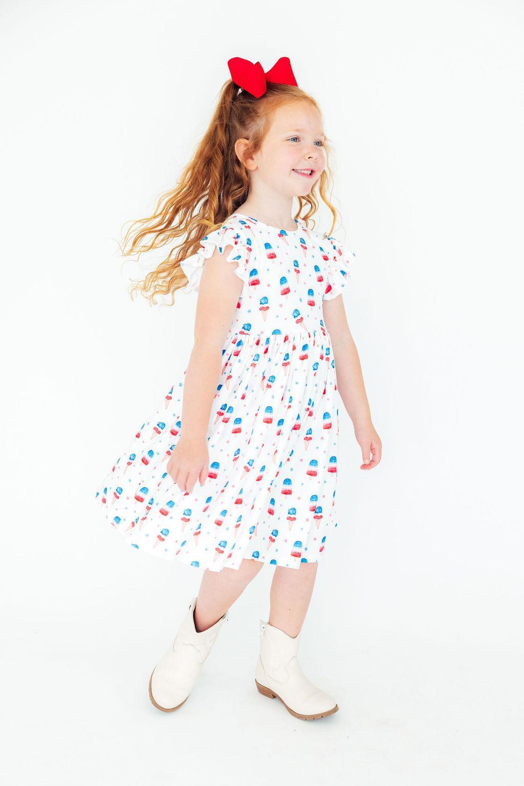 Summer Sweets Flutter Sleeve Twirl Dress by Mila & Rose ®