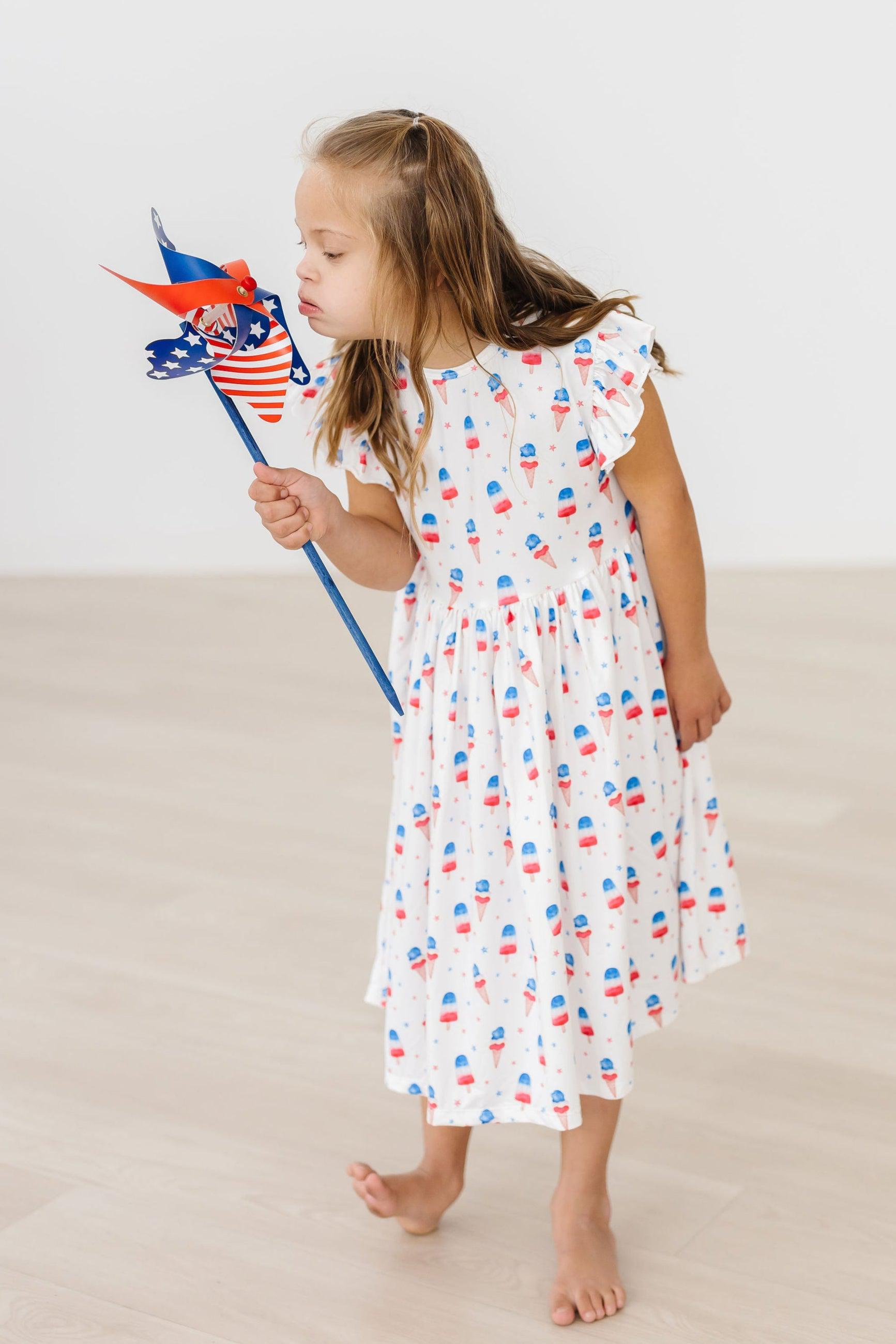 Summer Sweets Flutter Sleeve Twirl Dress by Mila & Rose ®