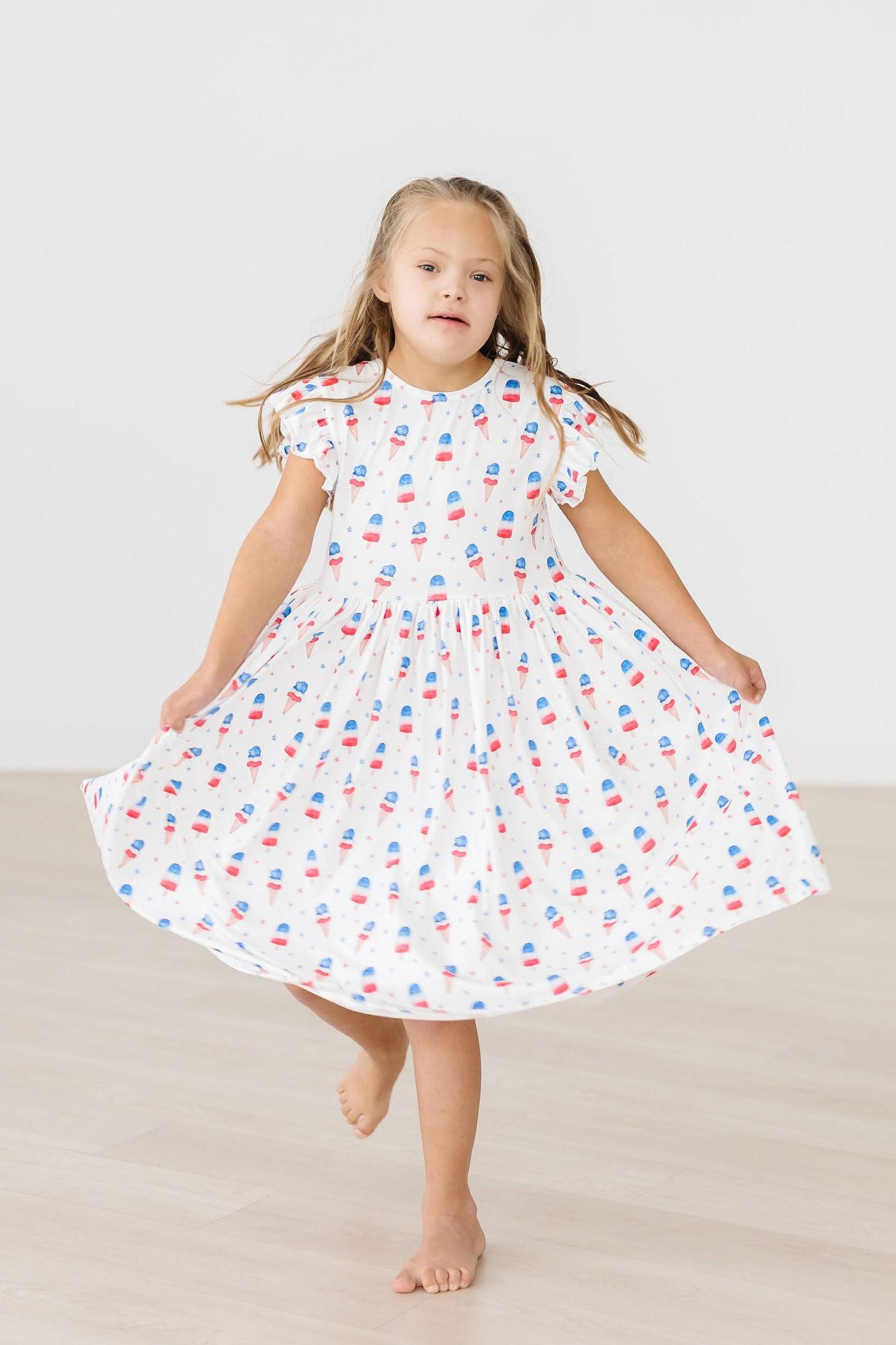 Summer Sweets Flutter Sleeve Twirl Dress by Mila & Rose ®
