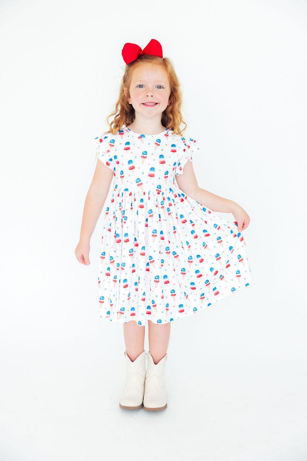 Summer Sweets Flutter Sleeve Twirl Dress by Mila & Rose ®