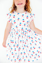 Summer Sweets Flutter Sleeve Twirl Dress by Mila & Rose ®