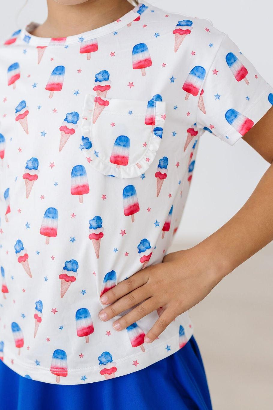 Summer Sweets Ruffle Pocket Tee by Mila & Rose ®