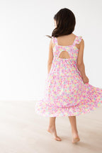 Summer Watercolor Floral Ruffle Maxi Dress by Mila & Rose ®