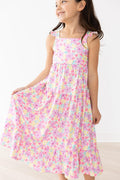Summer Watercolor Floral Ruffle Maxi Dress by Mila & Rose ®
