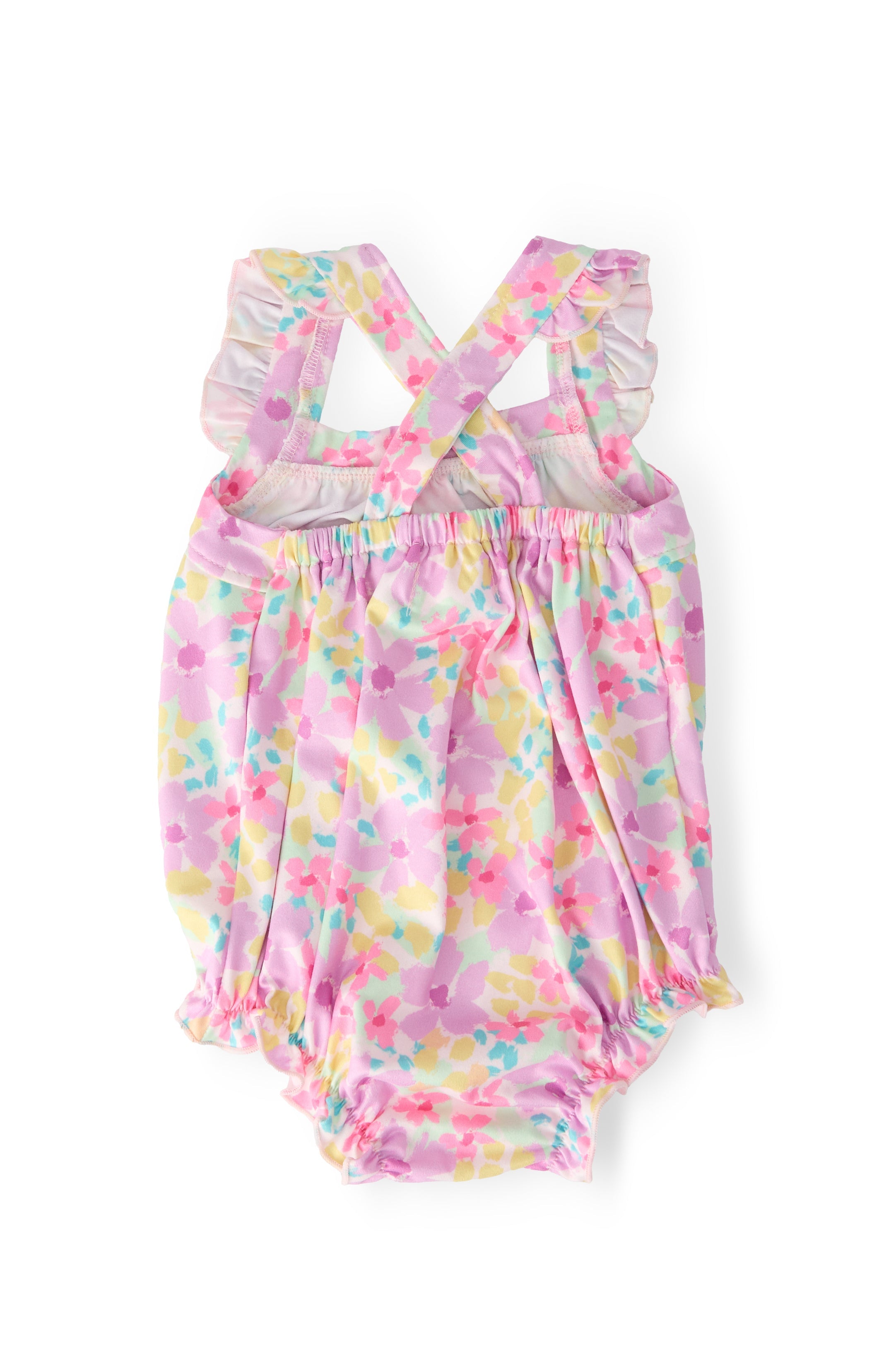 Summer Watercolor Ruffle Cross Back Romper by Mila & Rose ®