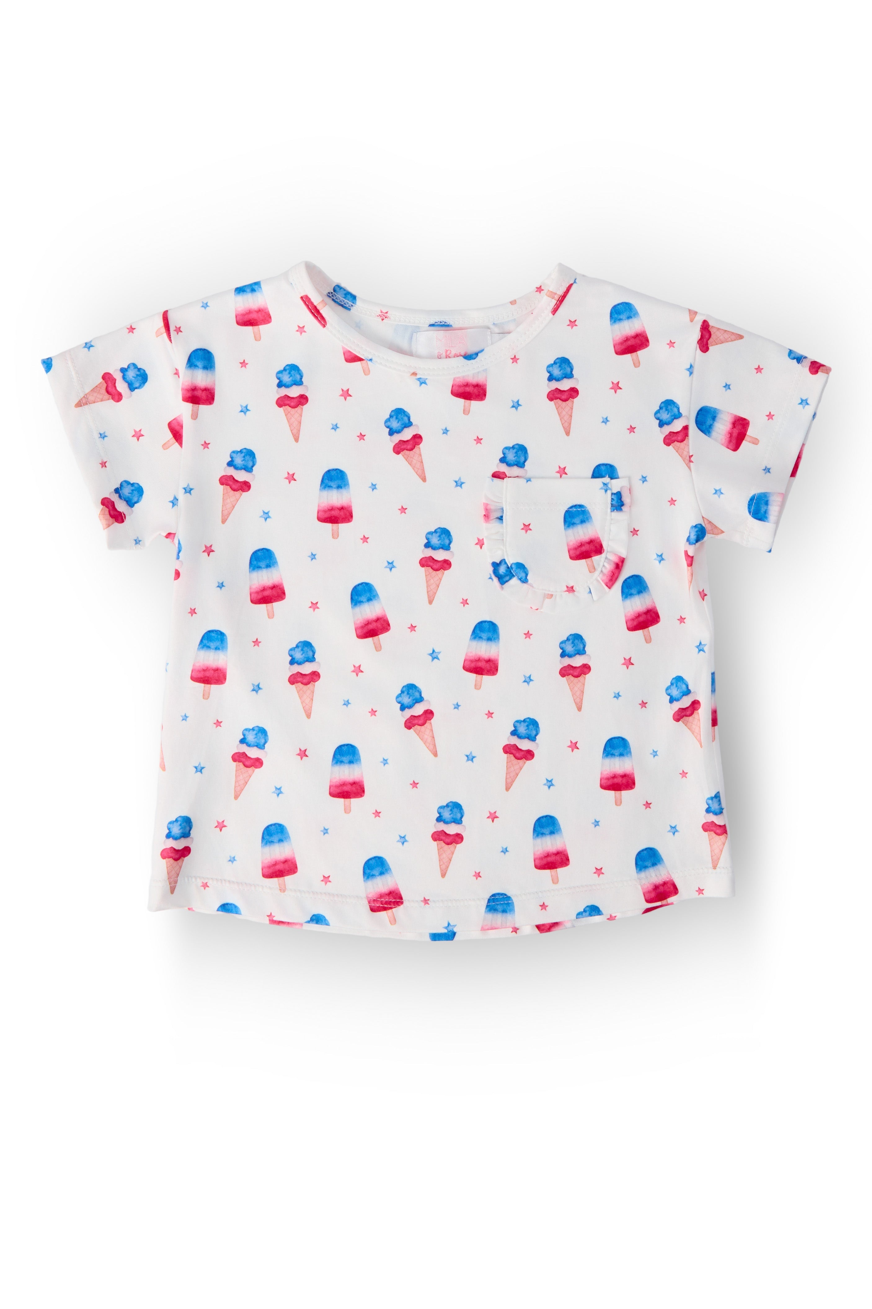 Summer Sweets Ruffle Pocket Tee by Mila & Rose ®