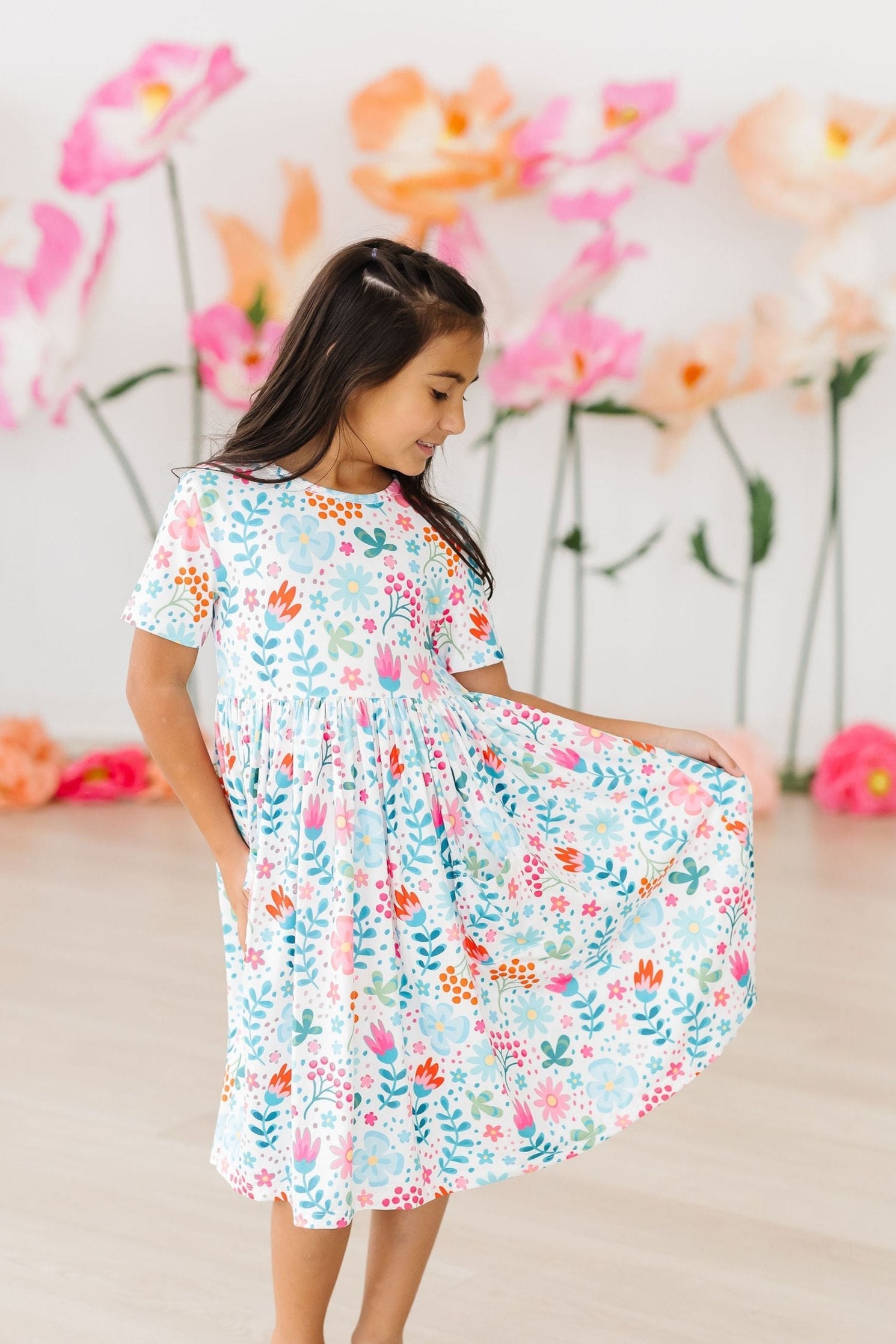 Sunlit Garden S/S Pocket Twirl Dress by Mila & Rose ®