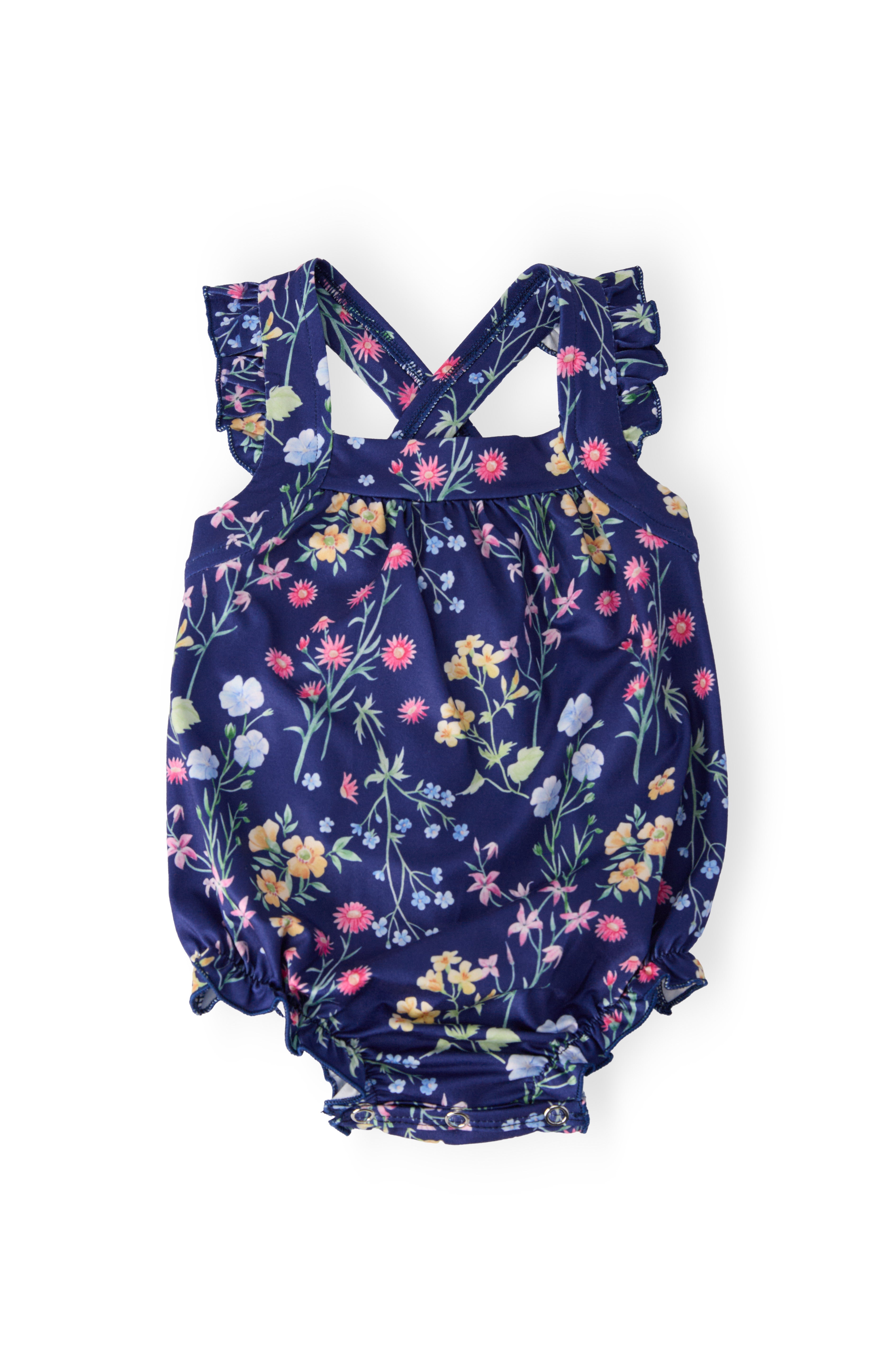 Sunny Meadow Ruffle Cross Back Romper by Mila & Rose ®