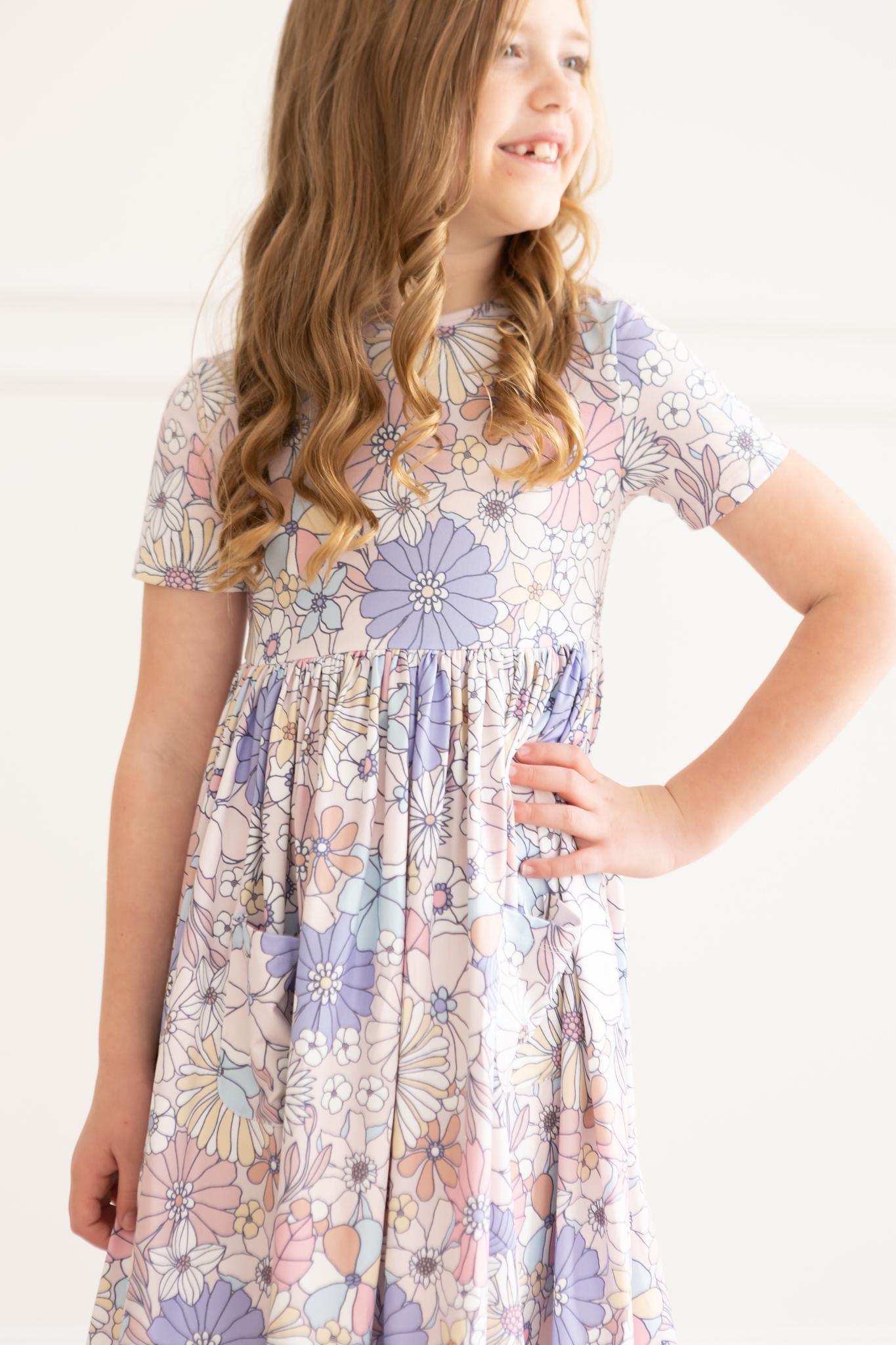 Sweet Escape Floral S/S Pocket Twirl Dress by Mila & Rose ®