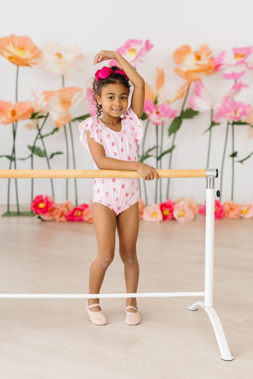 Sweet Strawberries S/S Flutter Sleeve Leotard by Mila & Rose ®