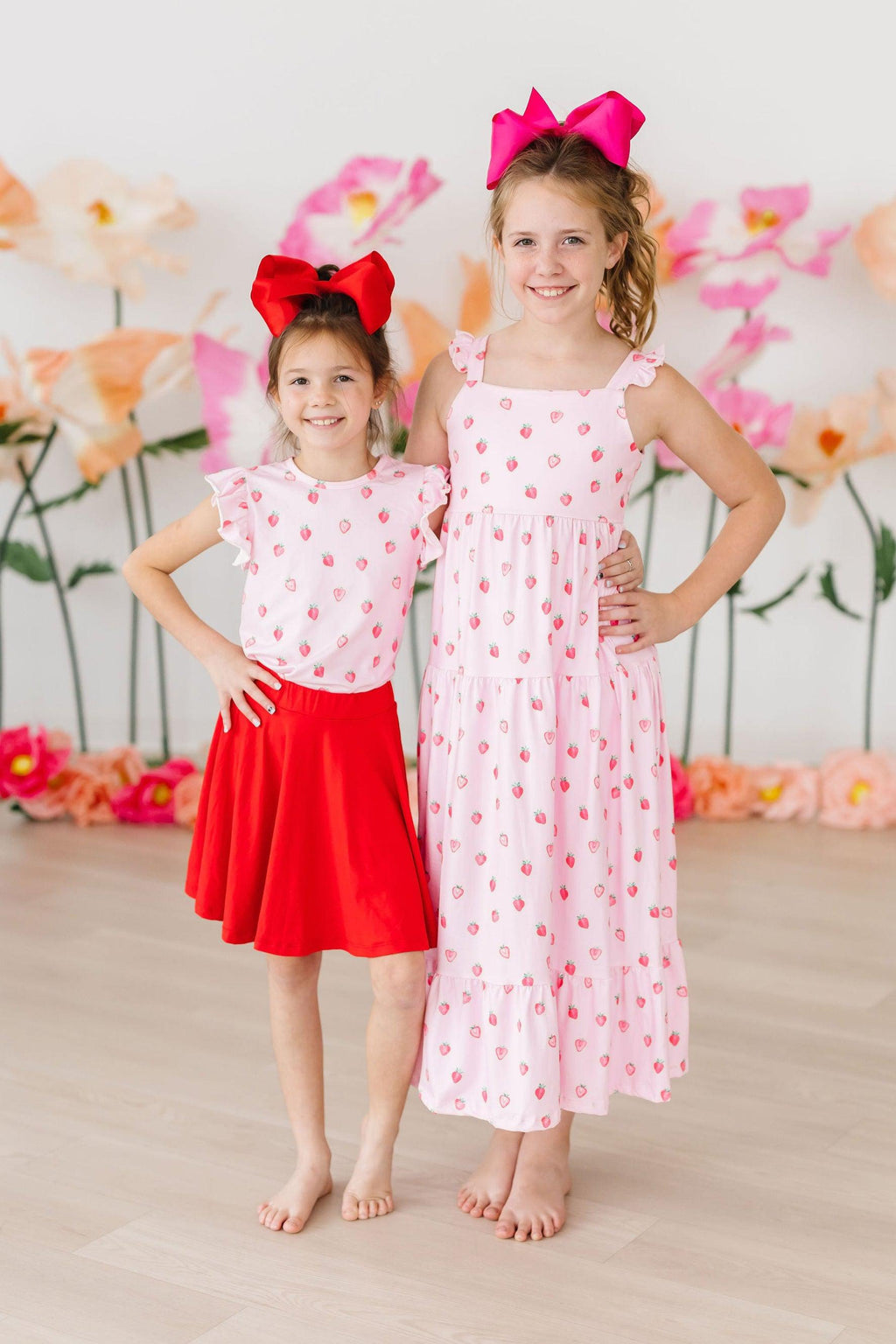 Sweet Strawberries S/S Ruffle Tee by Mila & Rose ®