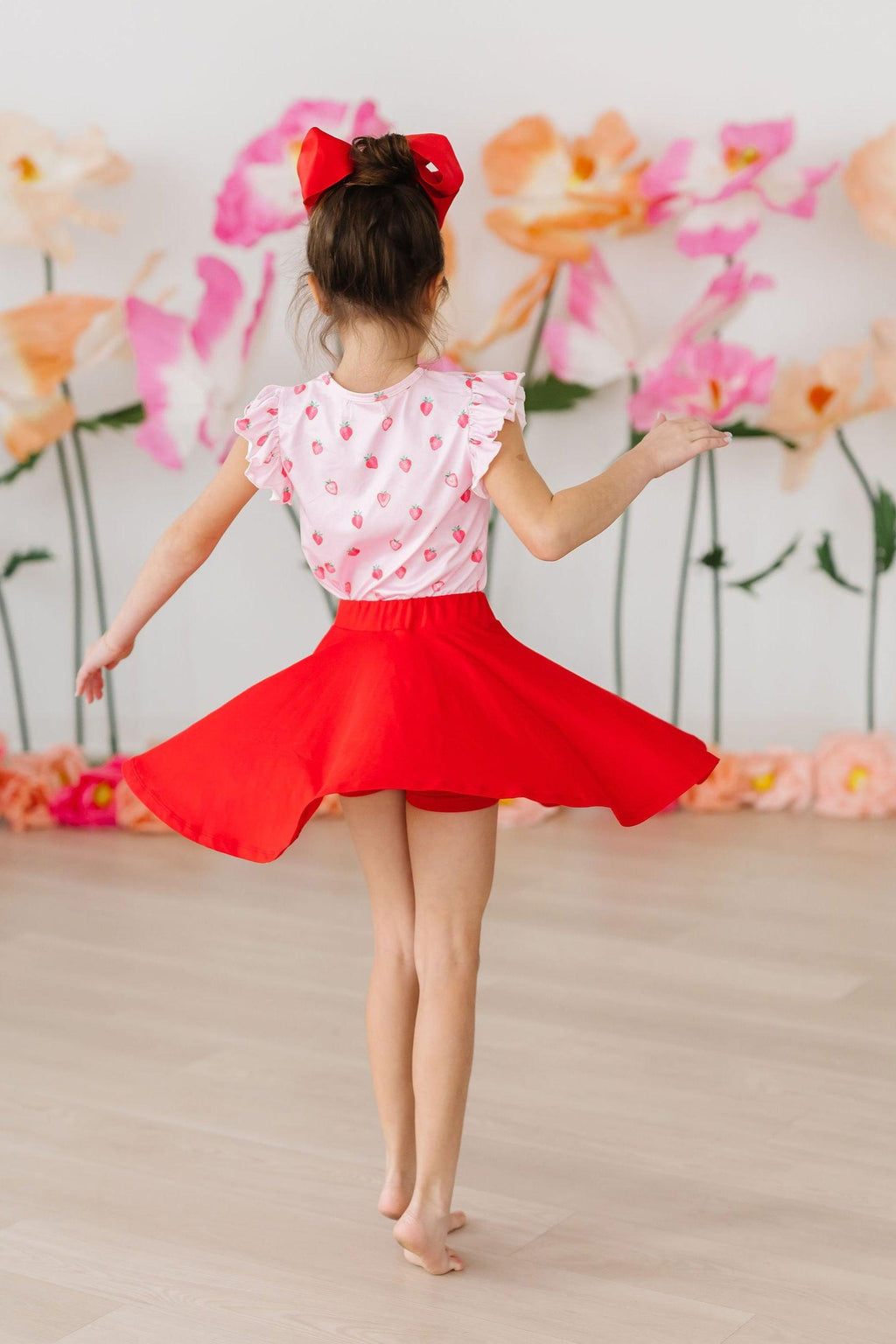 Sweet Strawberries S/S Ruffle Tee by Mila & Rose ®