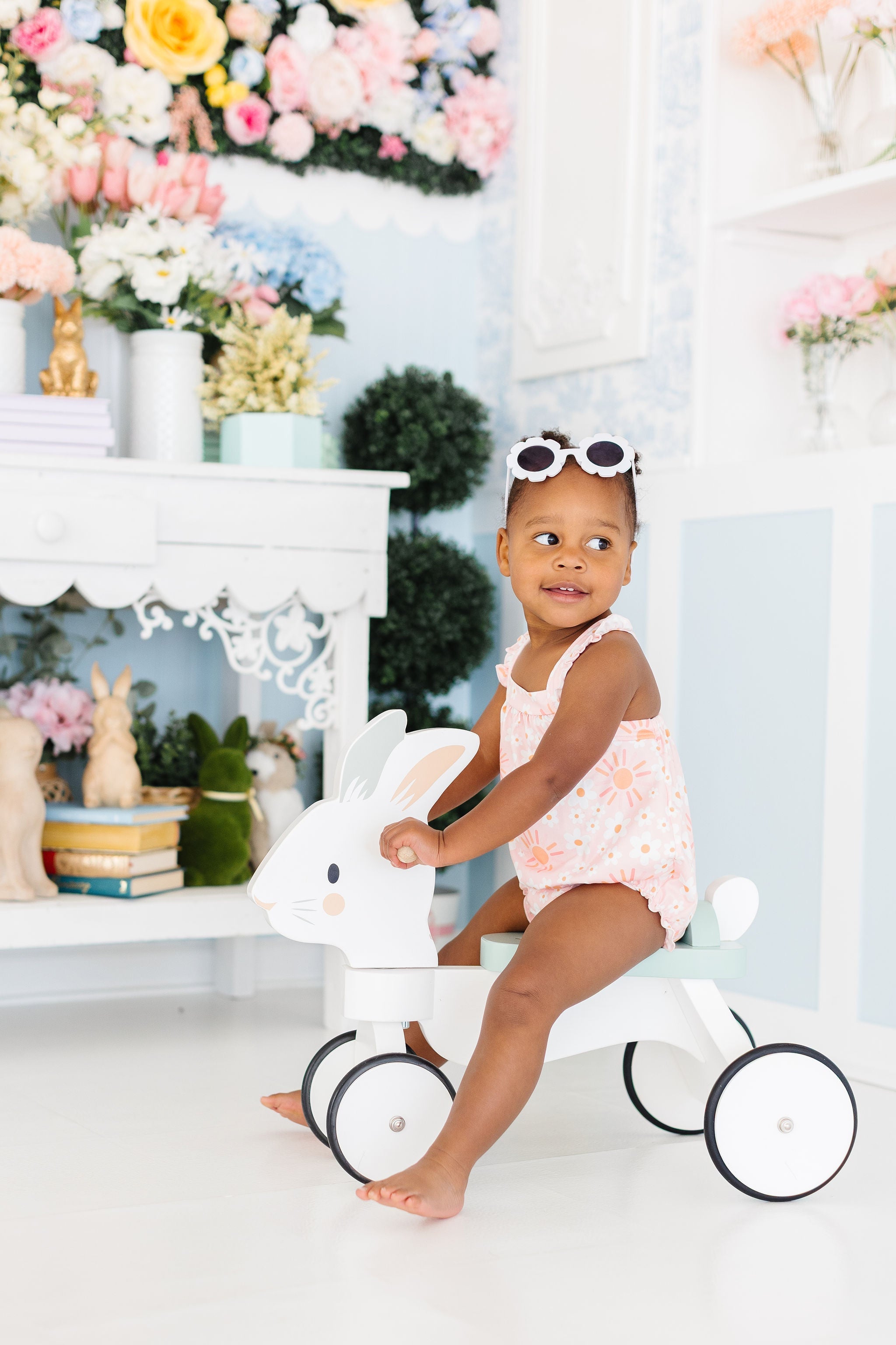 Sweet & Sunny Ruffle Cross Back Romper by Mila & Rose ®
