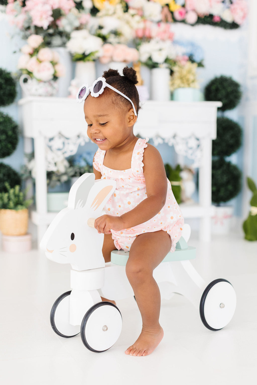 Sweet & Sunny Ruffle Cross Back Romper by Mila & Rose ®