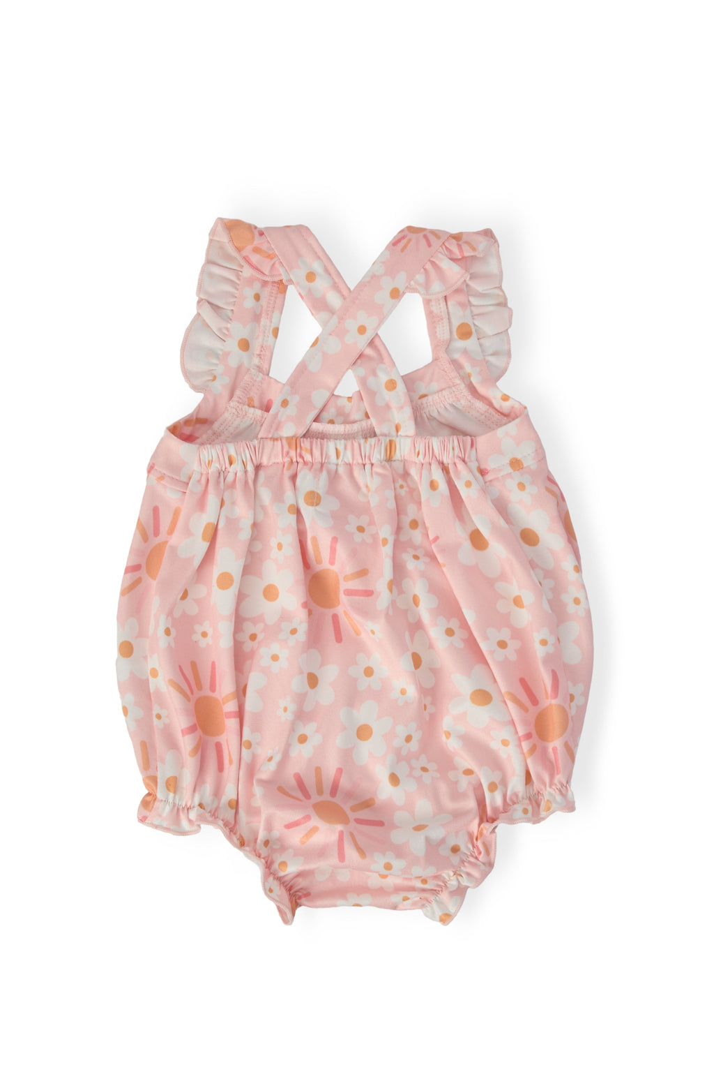 Sweet & Sunny Ruffle Cross Back Romper by Mila & Rose ®