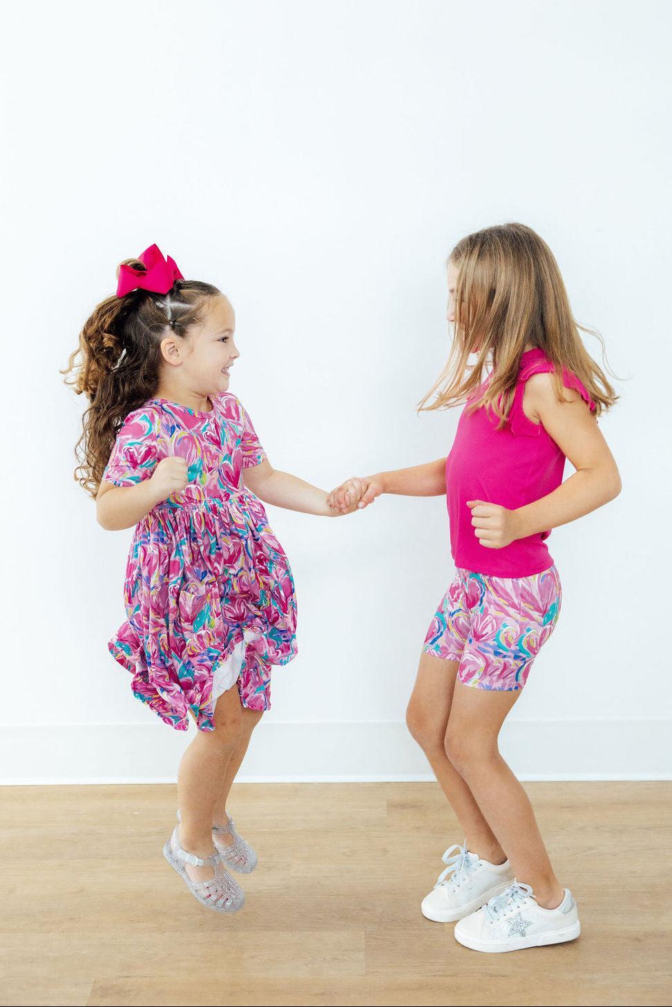 Sweetheart Scribbles Twirl Shorts by Mila & Rose ®