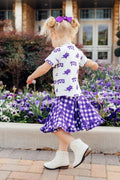 TCU Plaid Frog Ruffle Twirl Skort by Mila & Rose ®