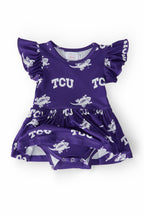 TCU Purple Frog S/S Flutter Twirl Bodysuit by Mila & Rose ®