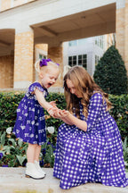 TCU Purple Frog Flutter Twirl Dress by Mila & Rose ®