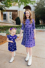 TCU Purple Frog Flutter Twirl Dress by Mila & Rose ®