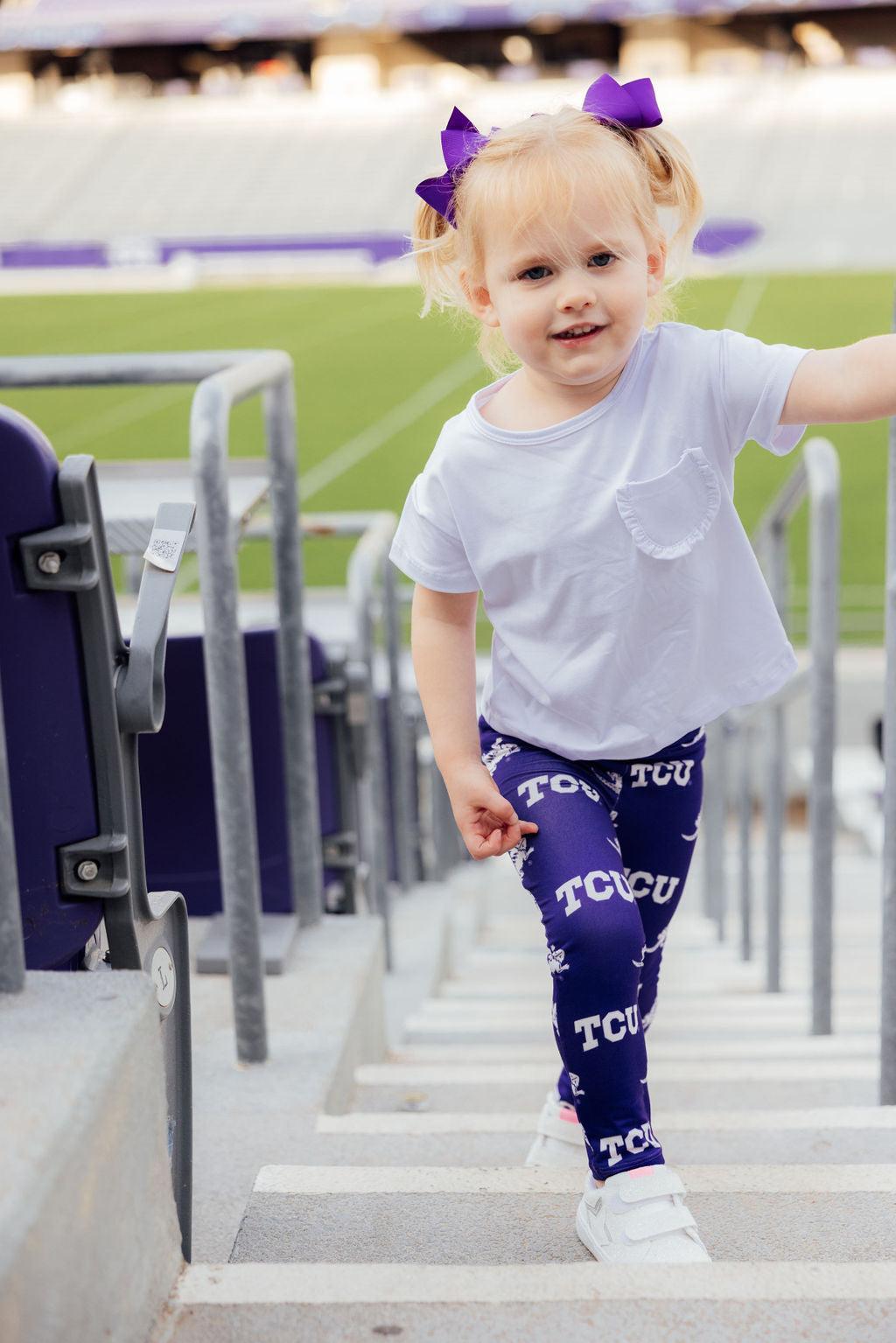 TCU Purple Frog Leggings by Mila & Rose ®