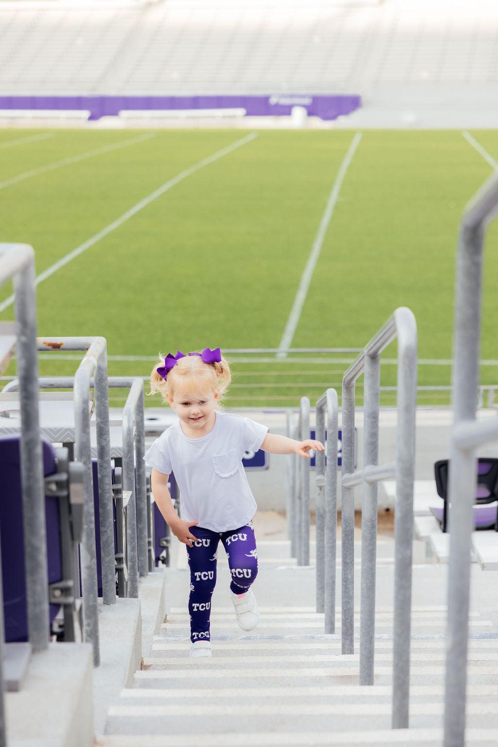 TCU Purple Frog Leggings by Mila & Rose ®
