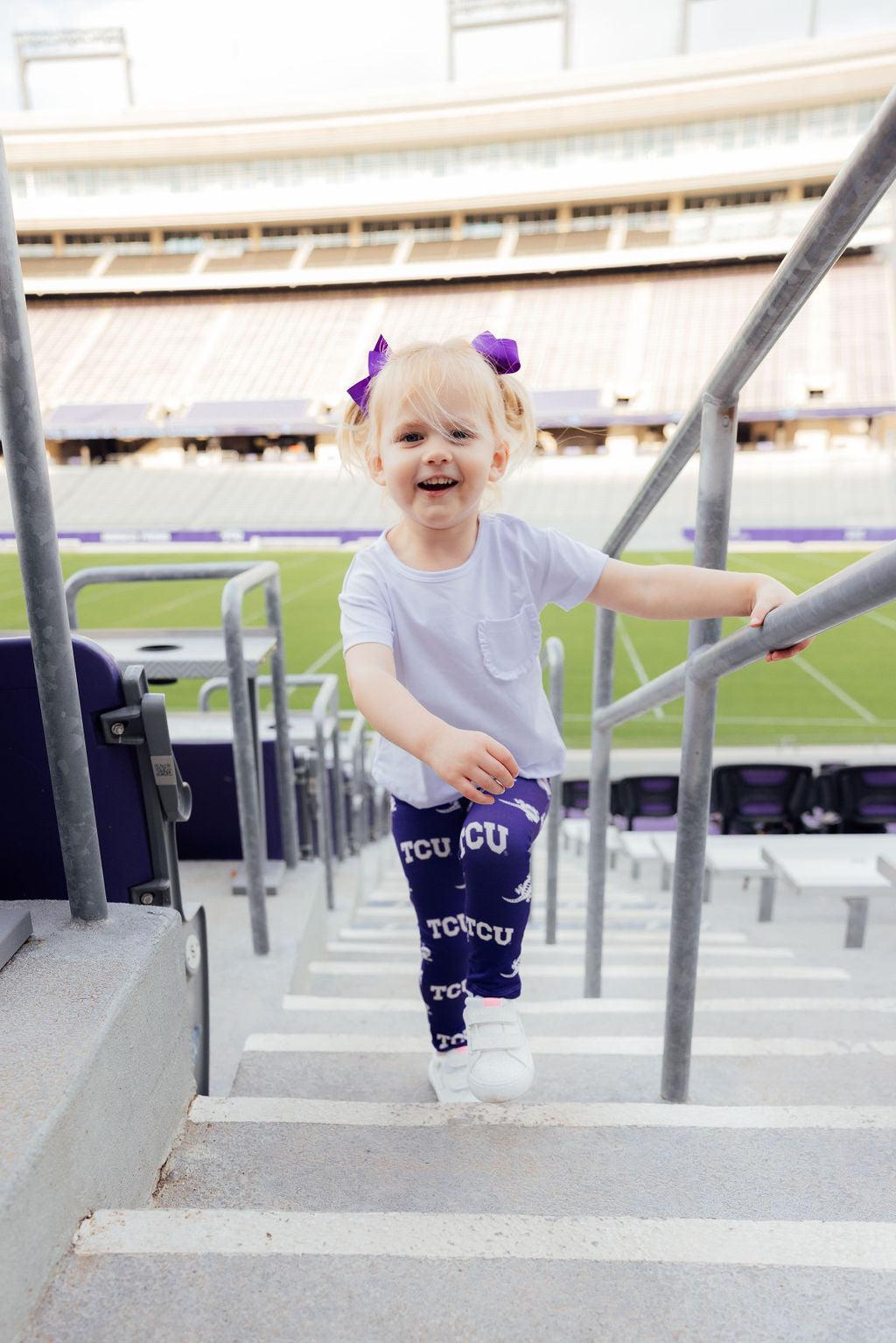 TCU Purple Frog Leggings by Mila & Rose ®