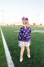 TCU Purple Frog Satin Jacket by Mila & Rose ®