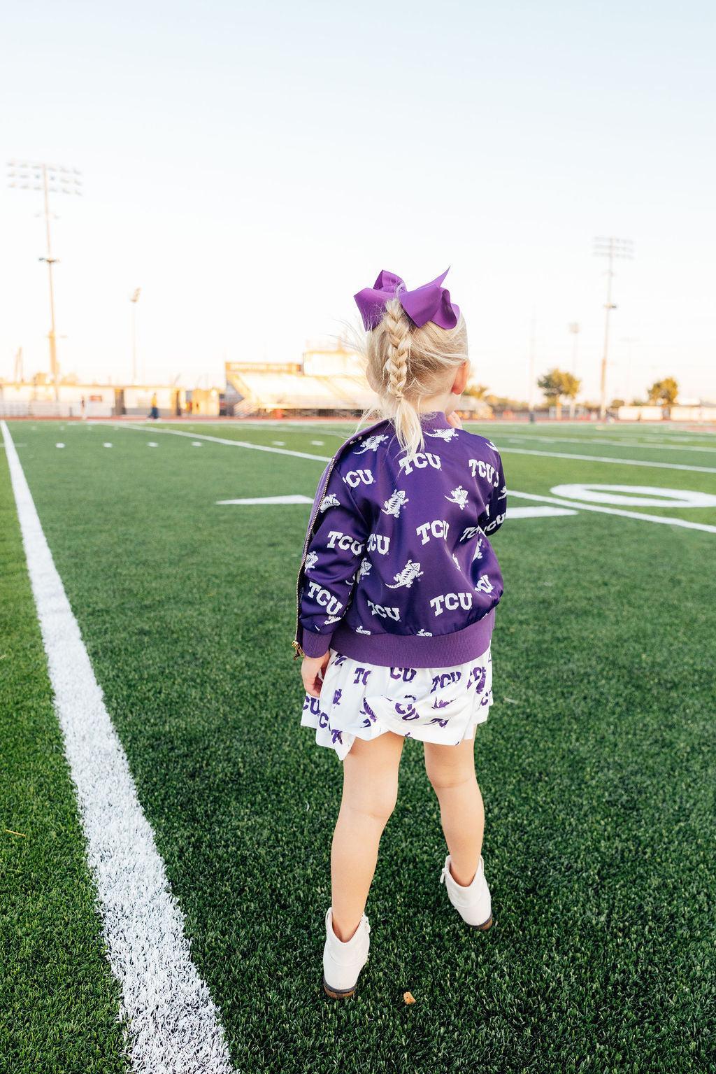 TCU Purple Frog Satin Jacket by Mila & Rose ®
