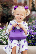 TCU White Frog 3/4 Sleeve Pocket Twirl Dress by Mila & Rose ®