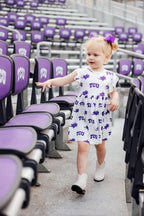 TCU White Frog Flutter Twirl Dress by Mila & Rose ®