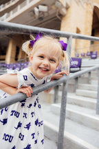TCU White Frog Flutter Twirl Dress by Mila & Rose ®