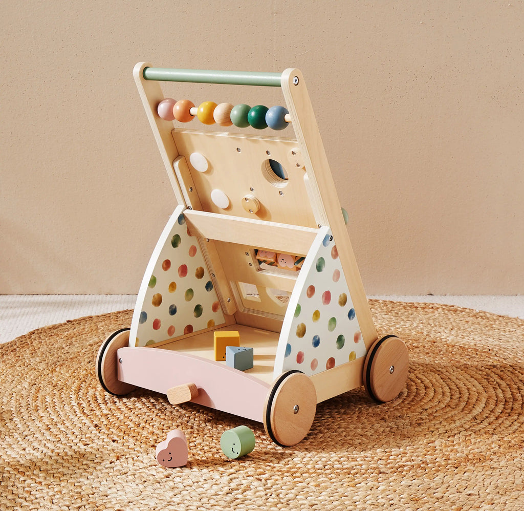Tiny Land® Versatile Natural Wooden Baby Walker by Tiny Land INC
