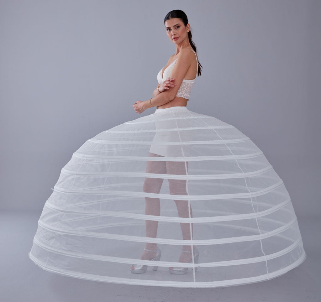 White Petticoat for Costumes and Bridal Gowns, Crinoline by Bridal Port