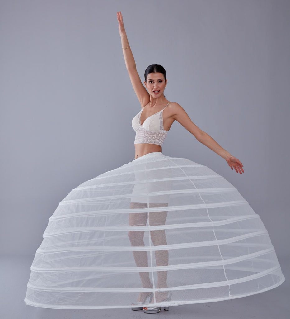 White Petticoat for Costumes and Bridal Gowns, Crinoline by Bridal Port