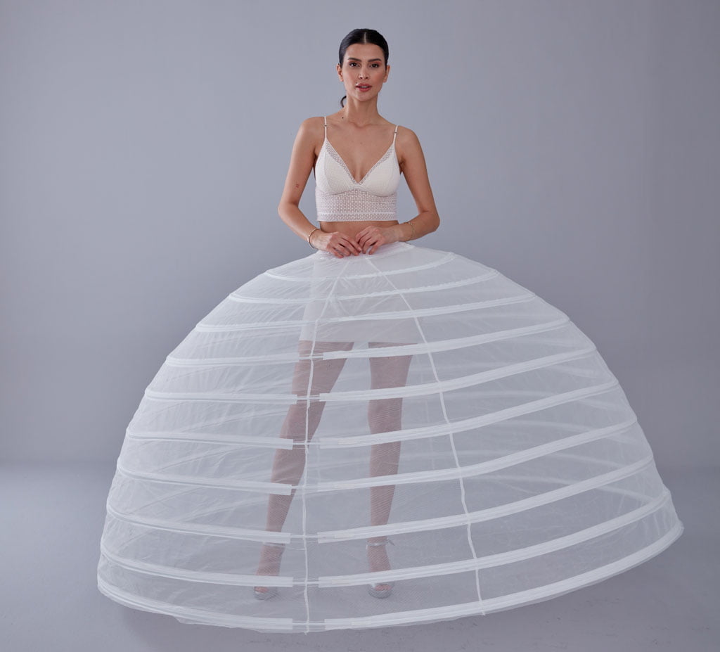 White Petticoat for Costumes and Bridal Gowns, Crinoline by Bridal Port