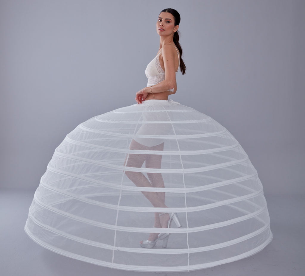 White Petticoat for Costumes and Bridal Gowns, Crinoline by Bridal Port