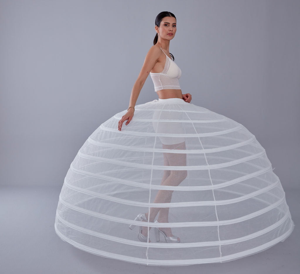 White Petticoat for Costumes and Bridal Gowns, Crinoline by Bridal Port