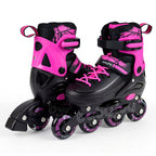 4-Size Adjustable Light-Up Kids Inline Skates for Kids Ages 7-9-Blue by LuxuryLifeWay Online Store