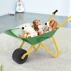 Outdoor Garden Backyard Play Toy Kids Metal Wheelbarrow-Red by LuxuryLifeWay Online Store