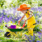 Outdoor Garden Backyard Play Toy Kids Metal Wheelbarrow-Red by LuxuryLifeWay Online Store