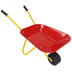 Outdoor Garden Backyard Play Toy Kids Metal Wheelbarrow-Red by LuxuryLifeWay Online Store
