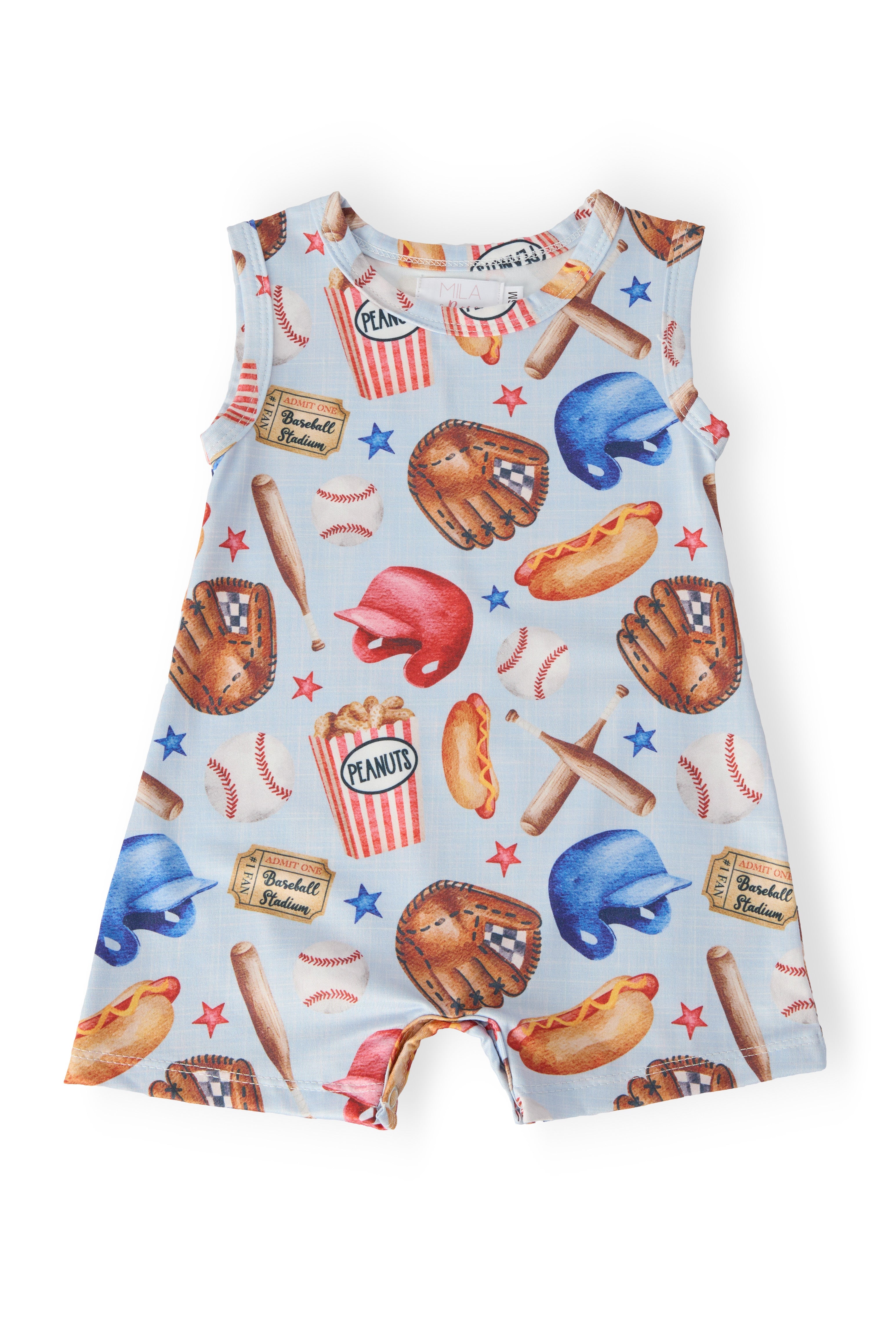 Take Me Out to the Ballgame Shorty One-Piece by Mila & Rose ®